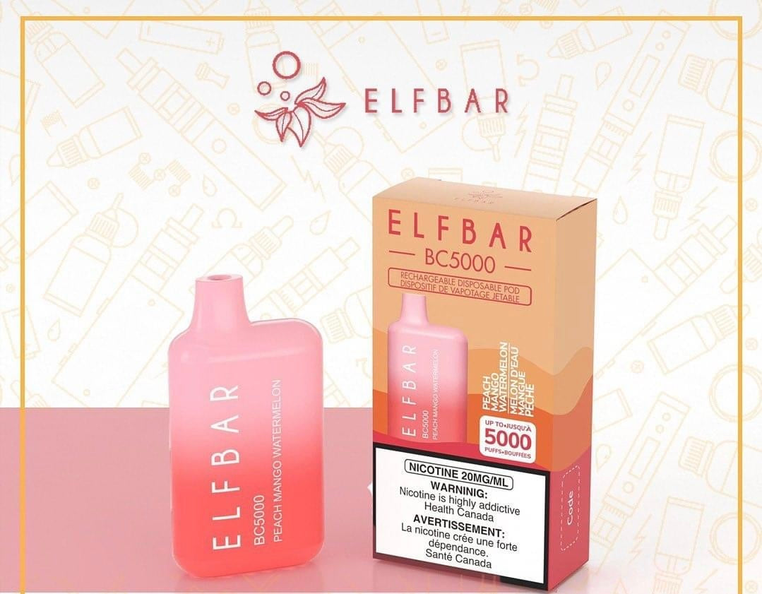 ELFBAR 5000 Puffs Peach Mango Watermelon