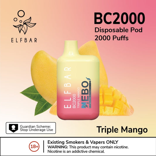 ELFBAR 2000 Puffs Triple Mango