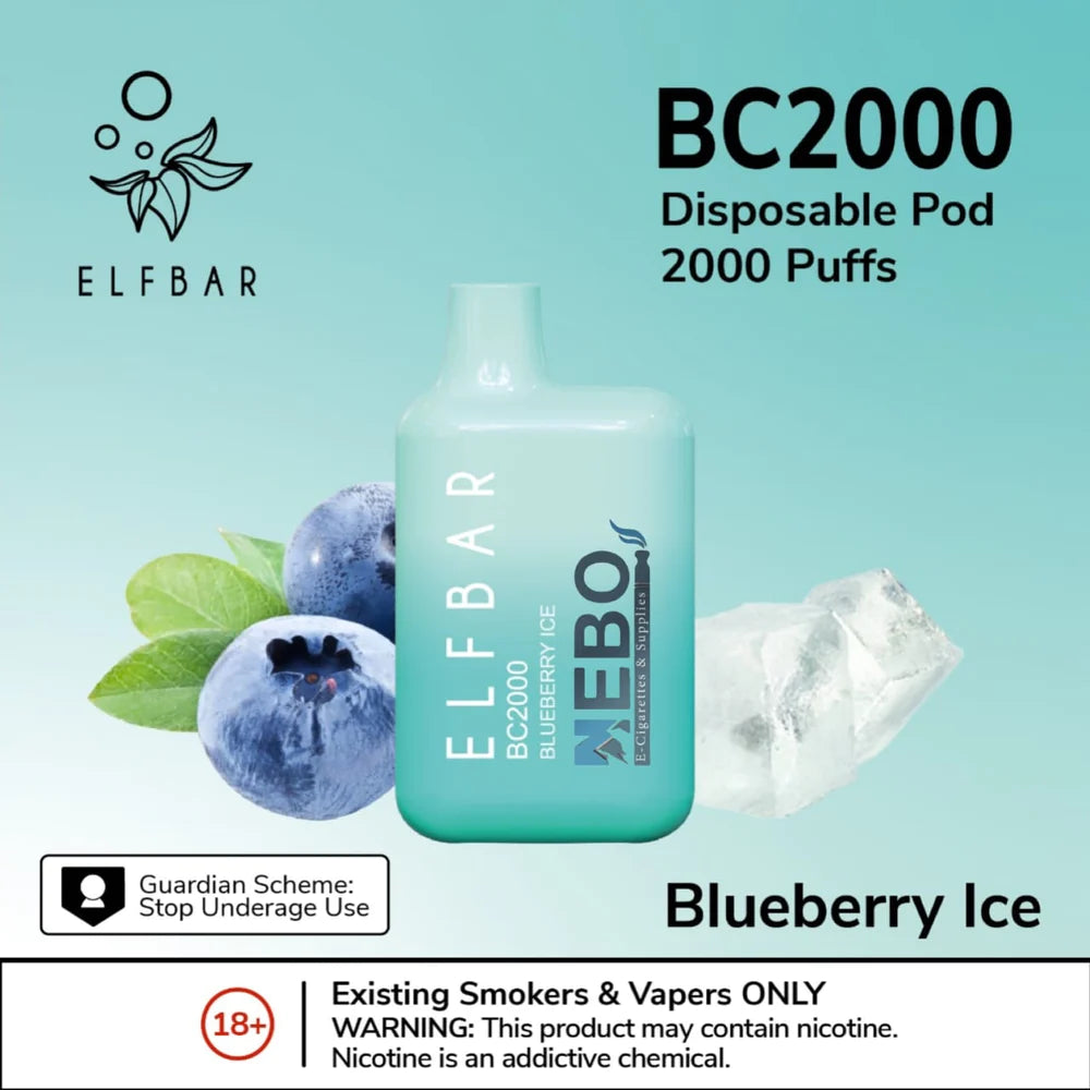 ELFBAR 2000 Puffs Blueberry Ice