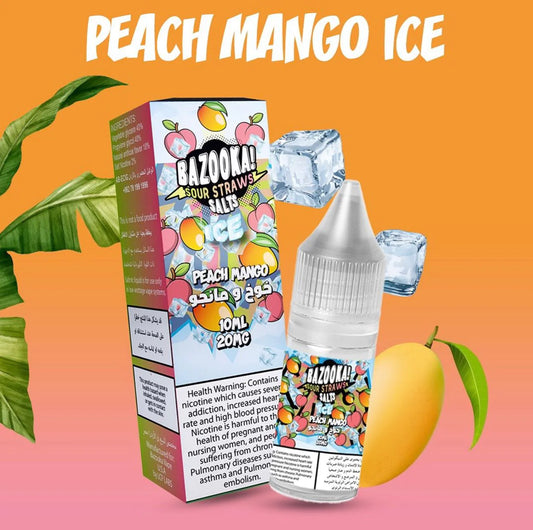 Bazooka Peach Mango Ice 10 Ml Salt Nic