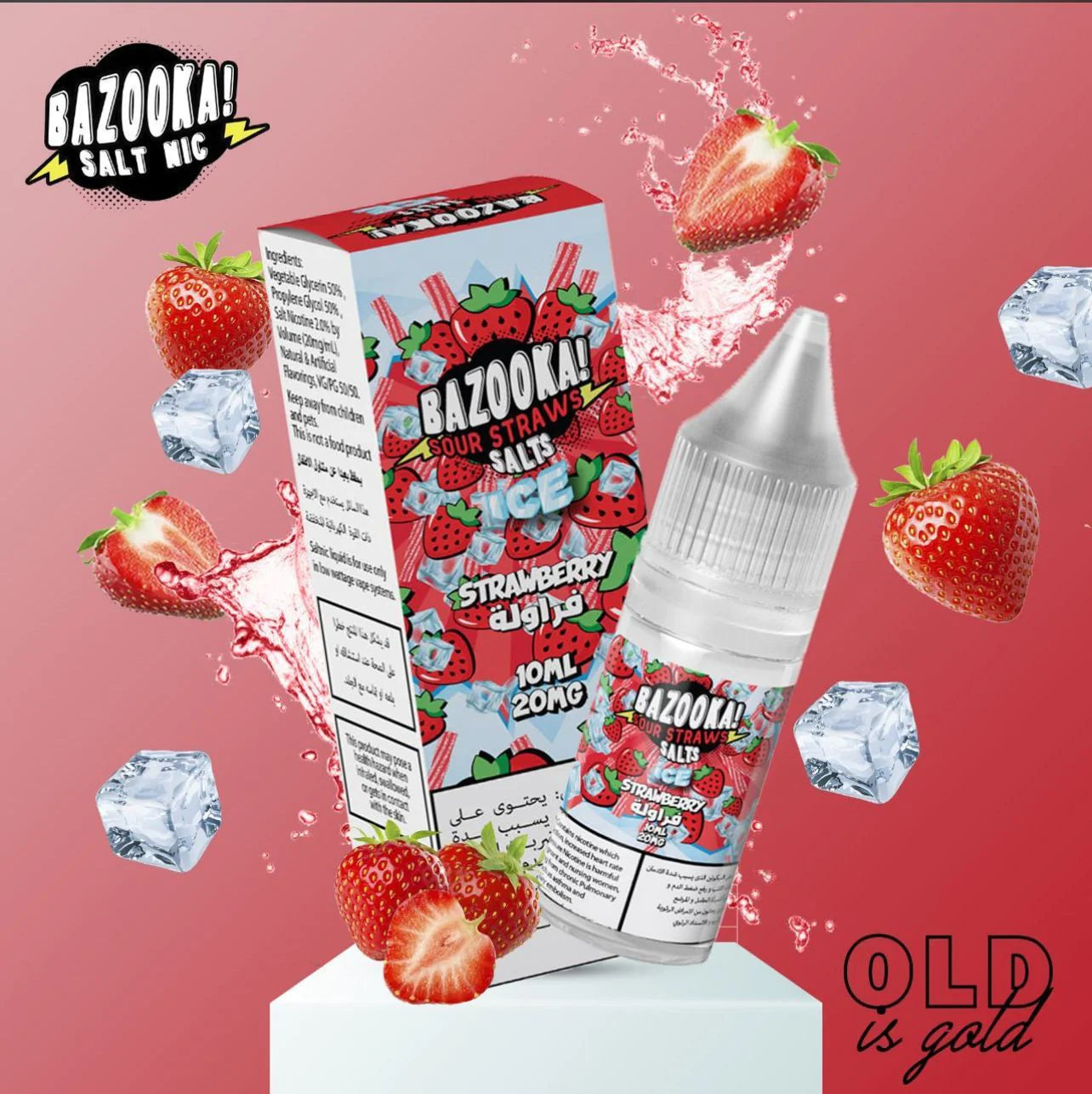 Bazooka Strawberry Ice 10 Ml Salt Nic