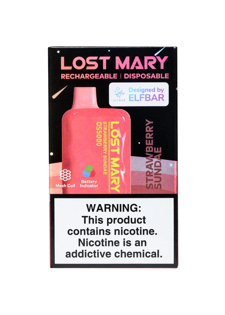 Lost Mary 5000 Puffs Strawberry Sundae